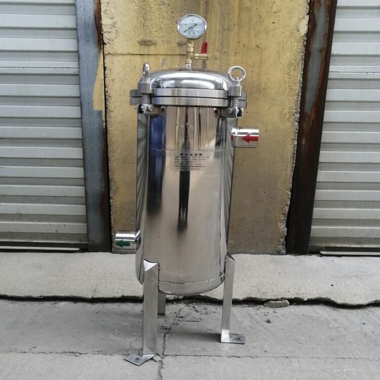 湖南玻璃水廠過(guò)濾袋式過(guò)濾器  大流量布袋式過(guò)濾器